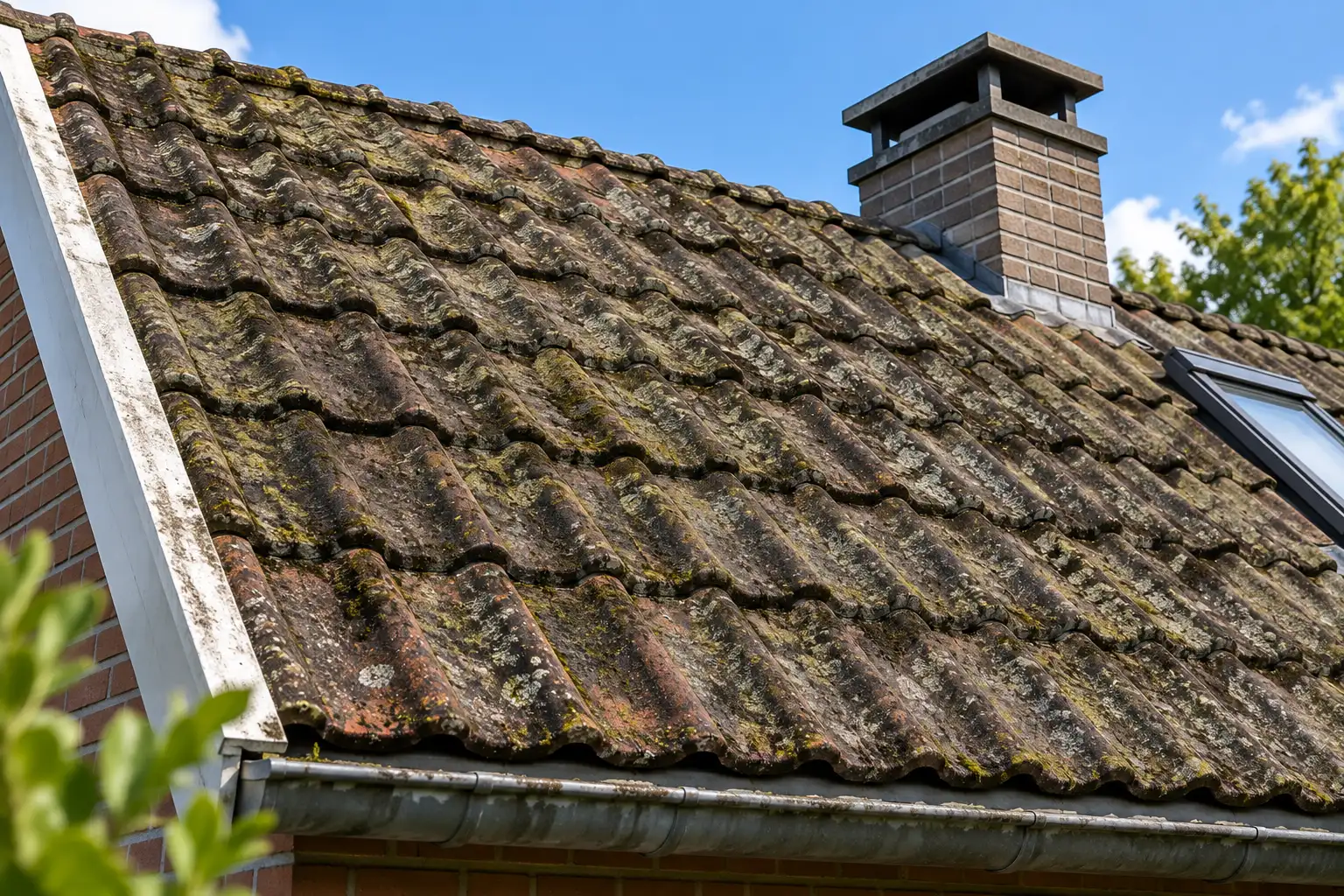 Dak voor behandeling door Elite Dakreiniging
