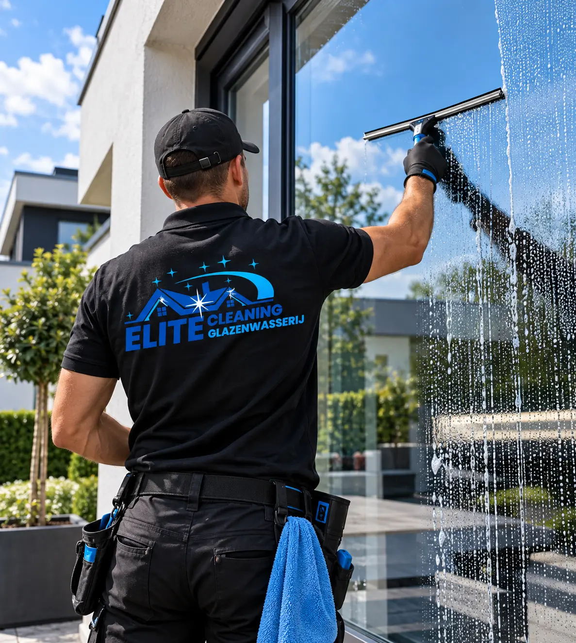 Professionele glazenwasserij door Elite Cleaning