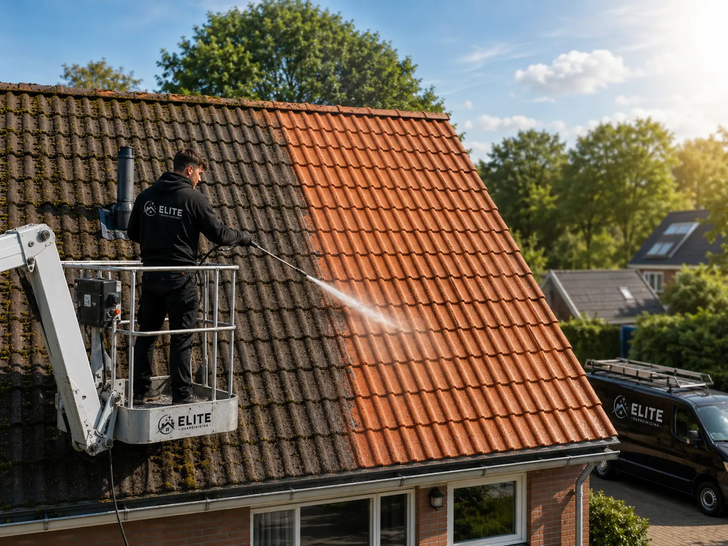 Elite Dakreiniging als tijdelijke afbeelding voor professionele spinnenbehandeling