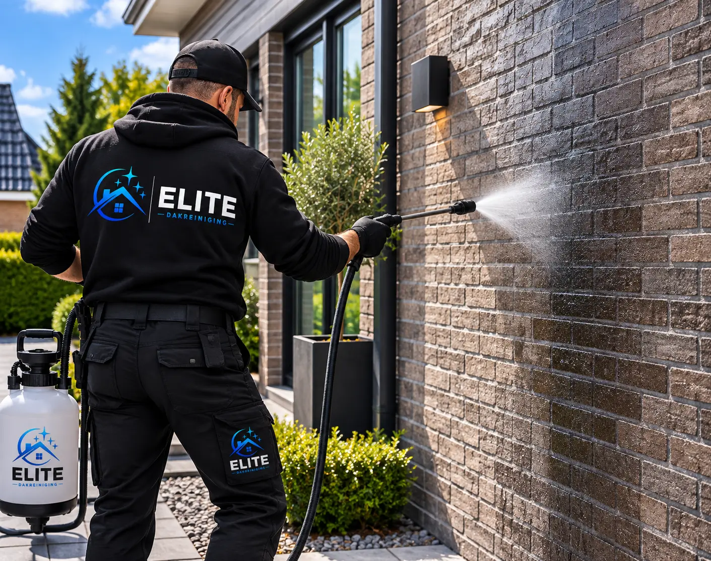 Professioneel impregneren van een gevel door Elite Dakreiniging